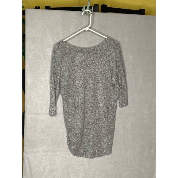 Express One Eleven Womens Grey V Neck Sweater Small Rayon Spandex Long Sleeve - Picture 2 of 4